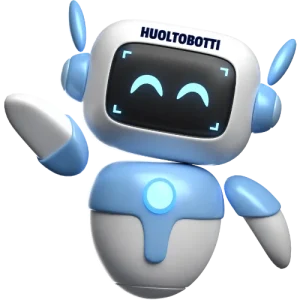 Huoltobotti heiluttaa