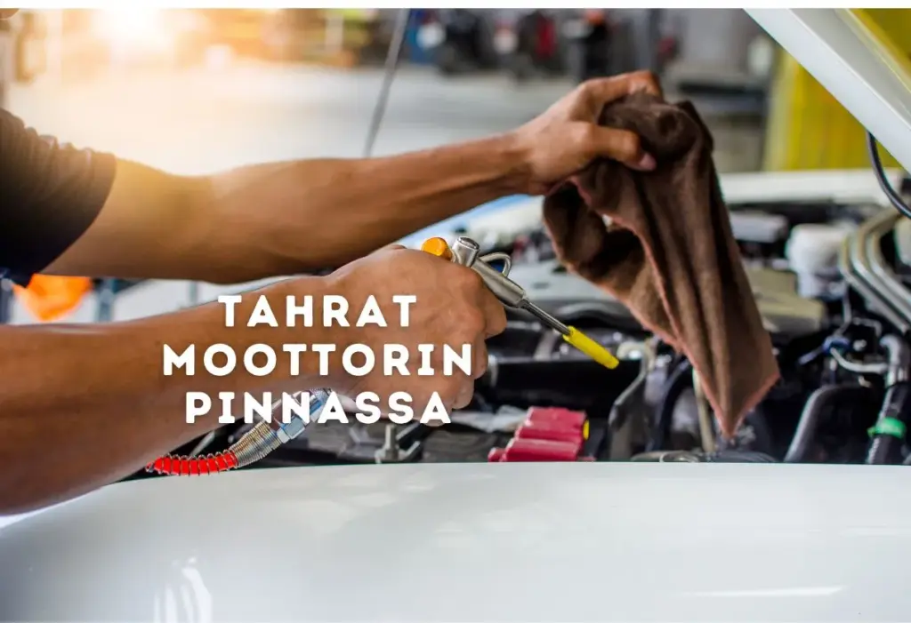 Moottorin pinnassa olevat öljytahrat voivat viitata kannentiivisteen vuotoon.