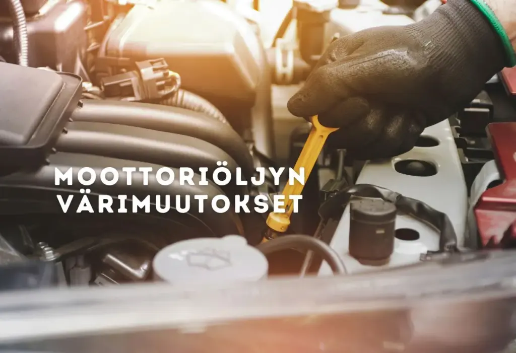 Moottoriöljyn värimuutokset voivat kieliä siitä, että moottoriöljy ja jäähdytysneste ovat sekoittuneet keskenään.